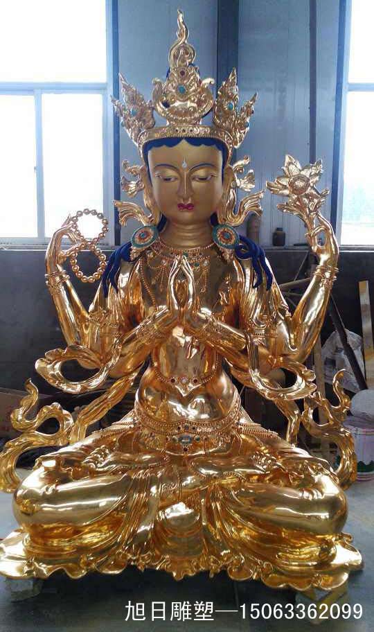 觀音菩薩鑄銅、鍛銅雕塑